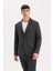 Slim Fit Dar Kesim Ceket Yaka Düğmeli Blazer Ceket D6074AX24AU 3