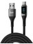 66W Dijital LED Ekranlı Örgülü Usb-A To USB Type-C Hızlı Şarj ve Data Kablosu 1 Metre 1