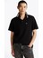 Erkek Siyah Regular Fit Polo Yaka T-Shirt 1