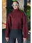 Bordo Boğazlı Kadın Triko Kazak MG2255 4