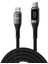 100W 5A Qc4.0 Dijital LED Ekranlı E-Mark Çipli USB Pd Type-C Hızlı Şarj ve Data Kablosu 2 Metre 1