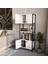 Ygdecor Metal Kitaplık 5 Raflı Kapaklı Kitaplık Çok Amaçlı Dosya Kitap Rafı Ofis Salon Raf 4