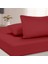 Organik Pamuk Akfil Düz Çarşaf Seti Çift Kişilik 240X260 cm Kırmızı 2