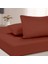 Organik Pamuk Akfil Düz Çarşaf Seti Çift Kişilik 240X260 cm Bordo 2