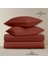 Organik Pamuk Akfil Düz Çarşaf Seti Çift Kişilik 240X260 cm Bordo 4