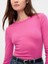 Kadın Pembe Essential Bisiklet Yaka T-Shirt 3