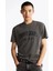 Logolu Erkek Siyah T-Shirt 2