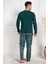 Mecit 3052 Yeşil Ekoseli Erkek Büyük Beden Pijama Takımı 3
