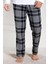 Mecit 3026 Beyaz Ekoseli Erkek Kalın Tek Alt Pijama 1