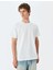 Bisiklet Yaka Kısa Kollu Etiket Detaylı Basic T-Shirt 3