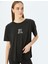 Baskılı Bisiklet Yaka Uzun Rahat Kalıp T-Shirt 1