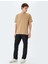 Bisiklet Yaka Kısa Kollu Etiket Detaylı Basic T-Shirt 2