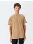 Bisiklet Yaka Kısa Kollu Etiket Detaylı Basic T-Shirt 3