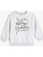 Slogan Baskılı Bisiklet Yaka Uzun Kollu Sweatshirt 1