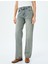 Düz Paça Normal Bel Düz Kesim Düğmeli Pamuklu Kot Pantolon - Straight Fit Jean 3