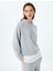 Çift Kumaş Kullanımlı Üç Iplik Kapüşonlu Oversize Sweatshirt 1