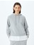 Çift Kumaş Kullanımlı Üç Iplik Kapüşonlu Oversize Sweatshirt 3