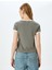 Slogan Baskılı Bisiklet Yaka Kısa Kollu Biyeli Slim Fit T-Shirt 4