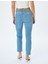Normal Bel Slim Fit Düz Paça Cepli Düğmeli Kot Pantolon - Slim Straight Fit Jean 4