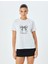 Pamuklu Kısa Kollu Bisiklet Yaka Fiyonk Baskılı T-Shirt 3