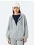 Fermuarlı Kanguru Cepli Oversize Kapüşonlu Sweatshirt 3
