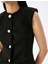 Düğmeli Fleto Cepli Bisiklet Yaka Slim Fit Yelek 5
