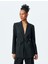 Slim Fit Kruvaze Uzun Kemerli Blazer Ceket 3