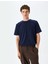 Bisiklet Yaka Kısa Kollu Etiket Detaylı Basic T-Shirt 2