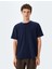 Bisiklet Yaka Kısa Kollu Etiket Detaylı Basic T-Shirt 3