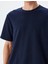 Bisiklet Yaka Kısa Kollu Etiket Detaylı Basic T-Shirt 5