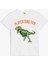 Dinozorlu T-Shirt Kısa Kollu Bisiklet Yaka Pamuklu 1