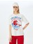 Kolej Baskılı Bisiklet Yaka Kısa Kollu T-Shirt 3
