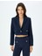 Kruvaze Düğmeli Crop Blazer Ceket 3