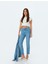 Normal Bel Slim Fit Düz Paça Cepli Düğmeli Kot Pantolon - Slim Straight Fit Jean 1