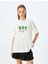 Kaktüs Baskılı Bisiklet Yaka Kısa Kollu T-Shirt 3
