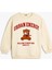 Ayıcık Baskılı Uzun Kollu Bisiklet Yaka Sweatshirt 1