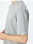 Kısa Kollu Etiket Detaylı Pamuk Karışımlı Bisiklet Yaka Oversize T-Shirt 5