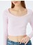 Dantel Detaylı Uzun Kollu Slim Fit Crop T-Shirt 5