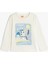 T-Shirt Uzun Kollu Bisiklet Yaka Baskı Detaylı Pamuklu 1