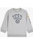 Kolej Baskılı Uzun Kollu Bisiklet Yaka Pamuklu Sweatshirt 1