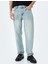 Normal Bel Pamuklu Vintage Straight Fit Kot Pantolon 3