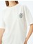Koala Baskılı Bisiklet Yaka Rahat Kalıp Kısa Kollu T-Shirt 5