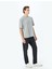 Kısa Kollu Etiket Detaylı Pamuk Karışımlı Bisiklet Yaka Oversize T-Shirt 1