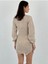 Transparan Örgü Triko Long Sleeve Uzun Kollu Kadın Kazak Elbise Women Knitted Dress 3