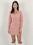 Transparan Örgü Triko Long Sleeve Uzun Kollu Kadın Kazak Elbise Women Knitted Dress 4