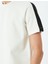 Şerit Detaylı Regular Fit Pamuk Karışımlı Bisiklet Yaka Kısa Kollu T-Shirt 5
