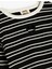 Kalp Detaylı Çizgili Bisiklet Yaka Uzun Kollu Crop T-Shirt 3