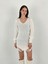 Transparan Örgü Triko Long Sleeve Uzun Kollu Kadın Kazak Elbise Women Knitted Dress 5