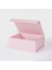 Dekoratif Kutu M 24 x 17 x 10 cm Pembe Lamine Mıknatıslı Kapak 1