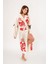 Christmas Müslin Kimono %100 Pamuklu Yılbaşı Baskılı Desenli Bornoz Kaftan Sabahlık 1